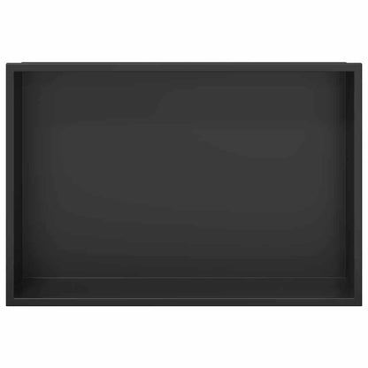 vidaXL Shower Niche Black 45 x 30 x 9.5 cm Stainless Steel 5