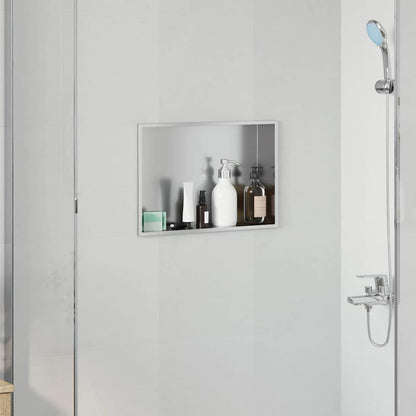 vidaXL Shower Niche Silver 45 x 30 x 9.5 cm Stainless Steel 1