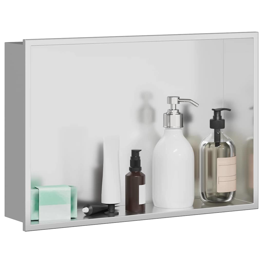 vidaXL Shower Niche Silver 45 x 30 x 9.5 cm Stainless Steel 3