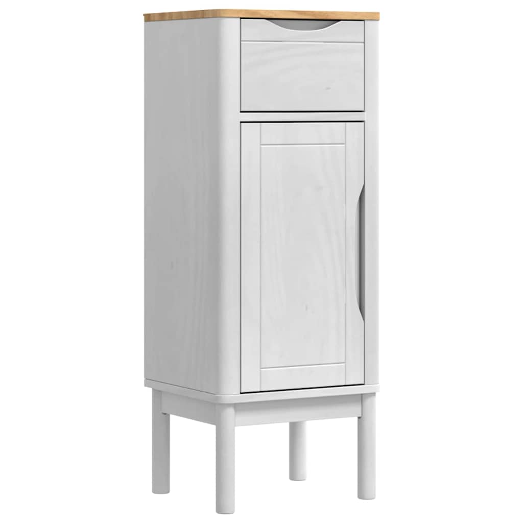 vidaXL Bathroom Cabinet FLORO White 35 x 30 x 90 cm Solid Pine Wood 2