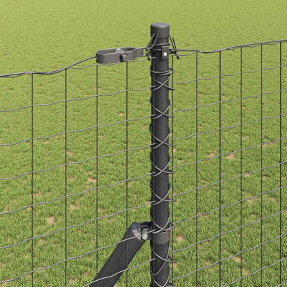 vidaXL Fence Post 12 pcs Grey Powder-coated steel 3