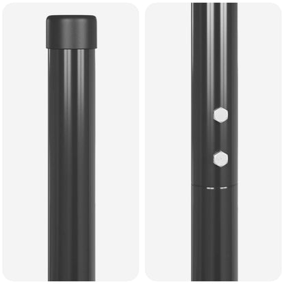vidaXL Fence Post 12 pcs Grey Powder-coated steel 4