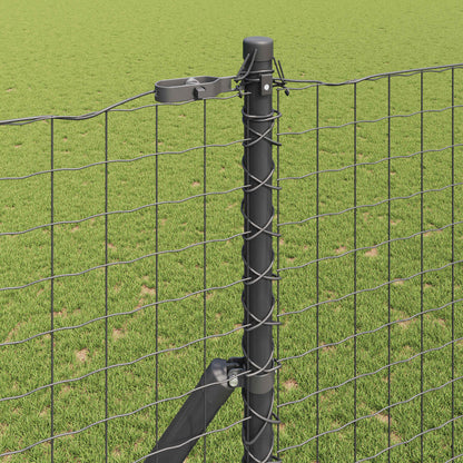 vidaXL Fence Post 12 pcs Grey Powder-coated steel 3