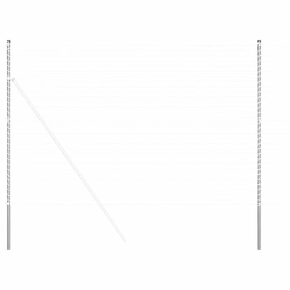 vidaXL Fence Post 12 pcs Silver Powder-coated steel 2