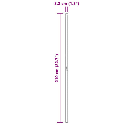 vidaXL Fence Post 12 pcs Silver Powder-coated steel 6