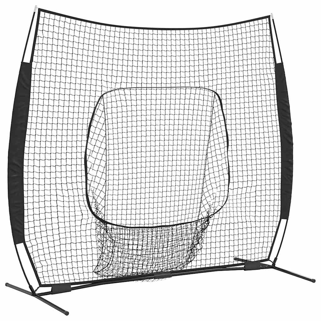 vidaXL Baseball Practice Net Black 250 x 106 x 209 cm Polyester 2