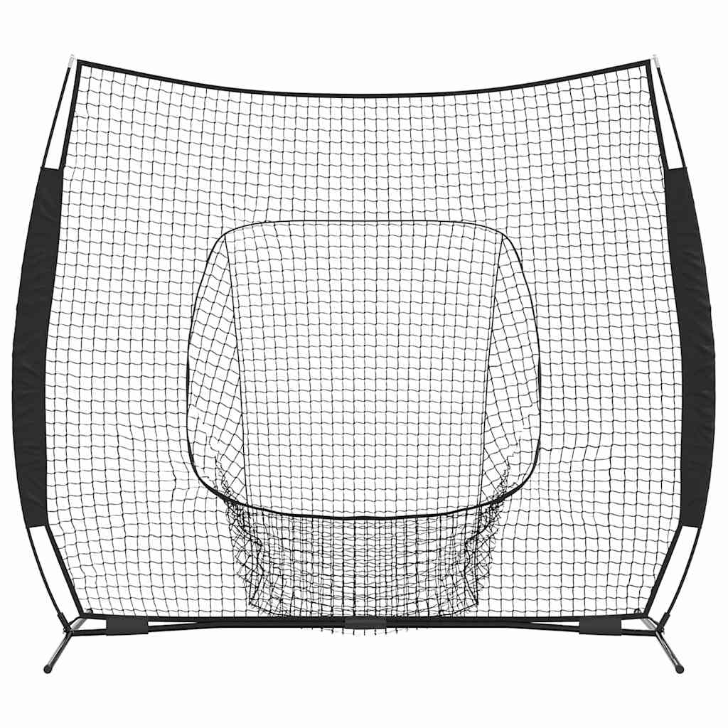 vidaXL Baseball Practice Net Black 250 x 106 x 209 cm Polyester 4