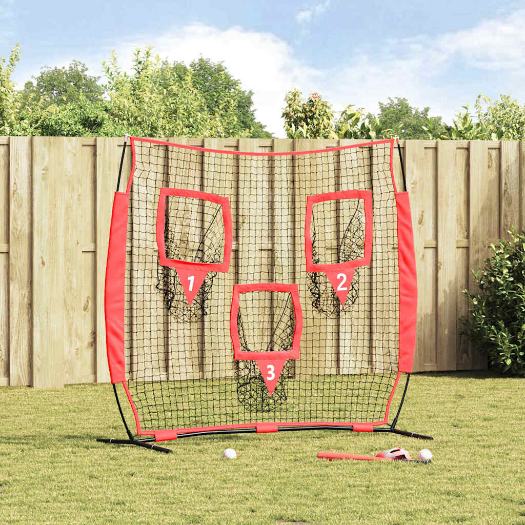 vidaXL Baseball Practice Net Black 214.5 x 89.5 x 181 cm Polyester 1