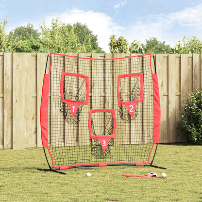 vidaXL Baseball Practice Net Black 214.5 x 89.5 x 181 cm Polyester 1