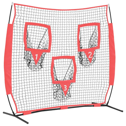 vidaXL Baseball Practice Net Black 214.5 x 89.5 x 181 cm Polyester 2