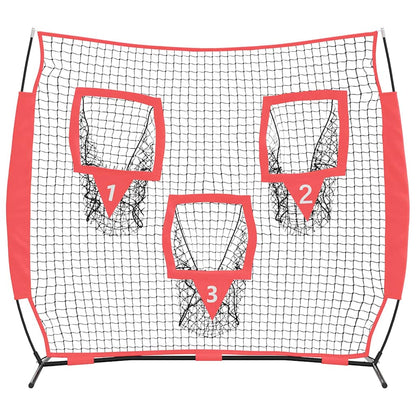 vidaXL Baseball Practice Net Black 214.5 x 89.5 x 181 cm Polyester 4