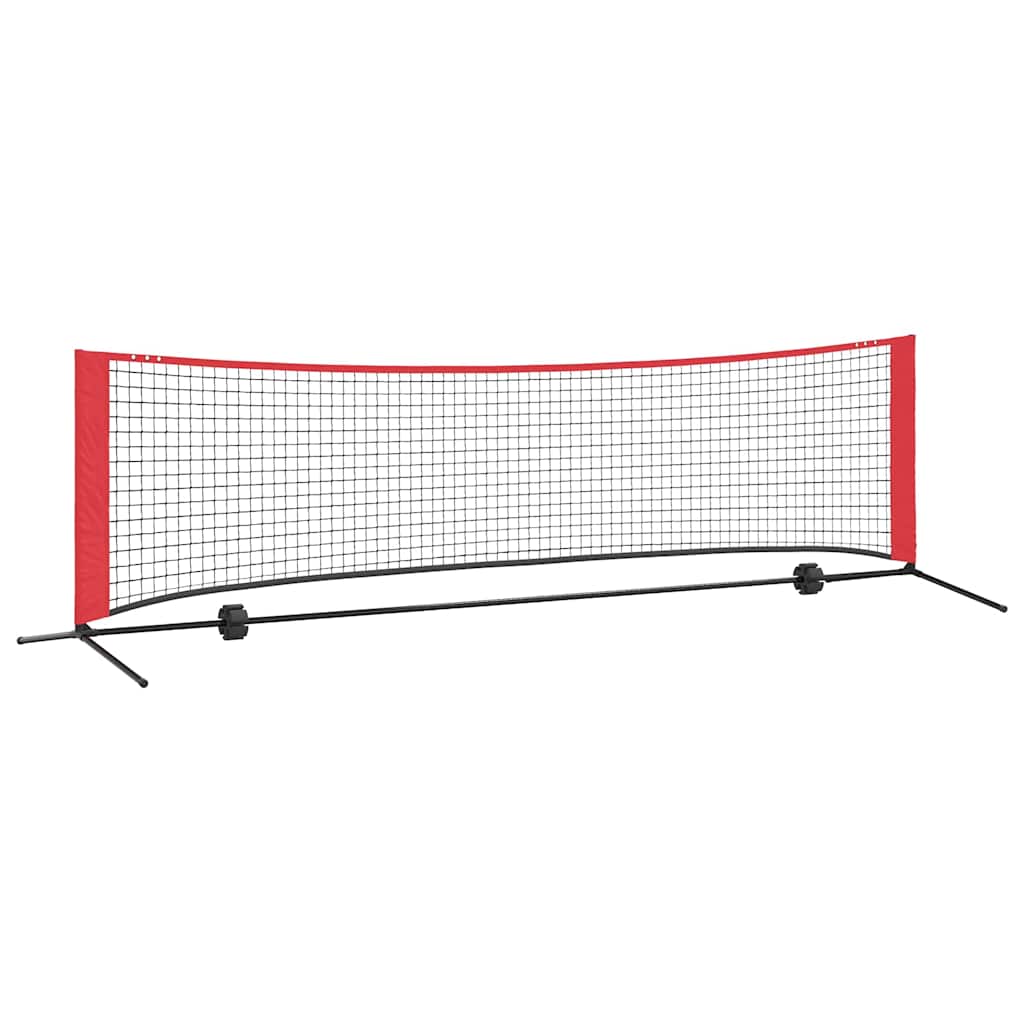 vidaXL Tennis Net Folding Black and Red 301 x 90.5 x 87 cm Polyester 2