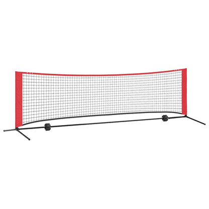 vidaXL Tennis Net Folding Black and Red 301 x 90.5 x 87 cm Polyester 2