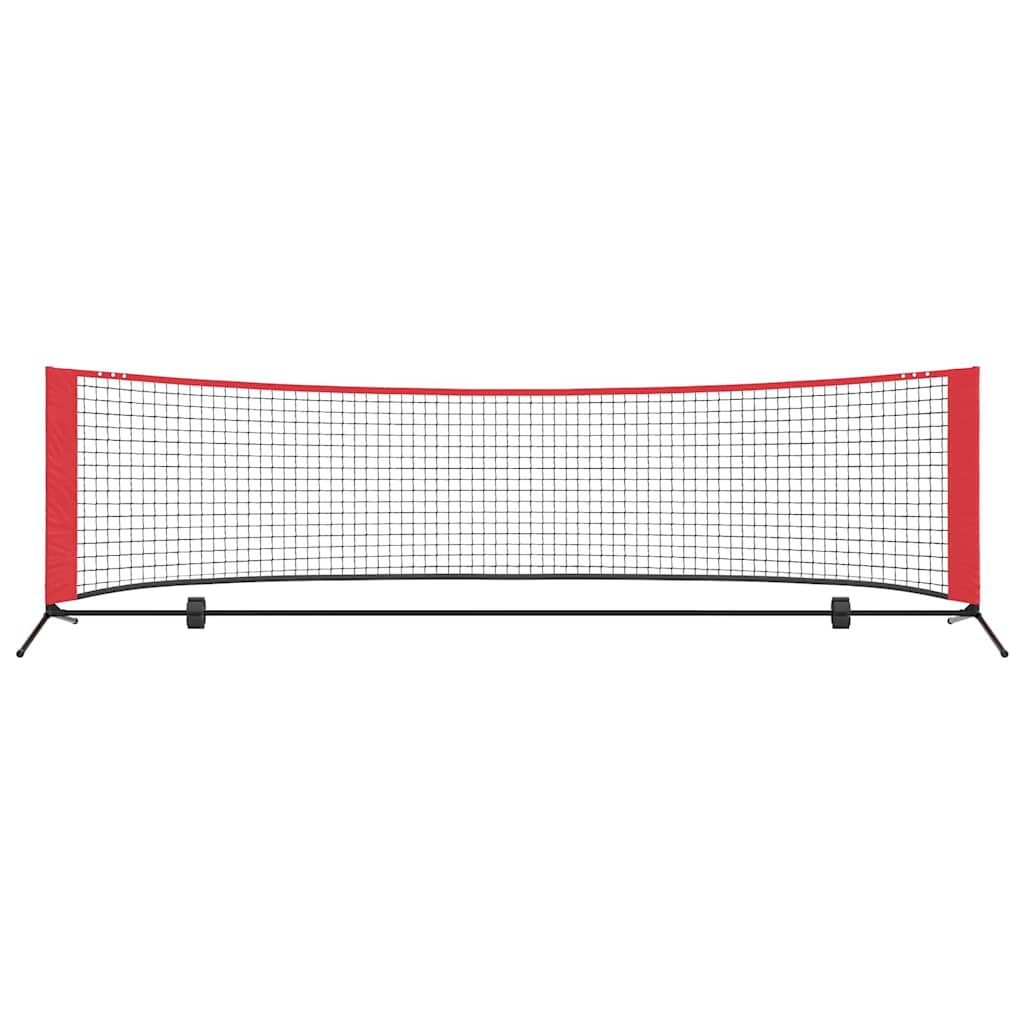 vidaXL Tennis Net Folding Black and Red 301 x 90.5 x 87 cm Polyester 4