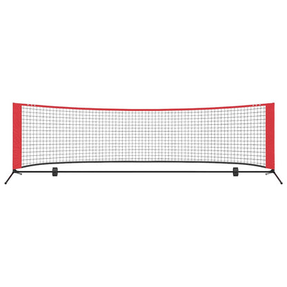 vidaXL Tennis Net Folding Black and Red 301 x 90.5 x 87 cm Polyester 4