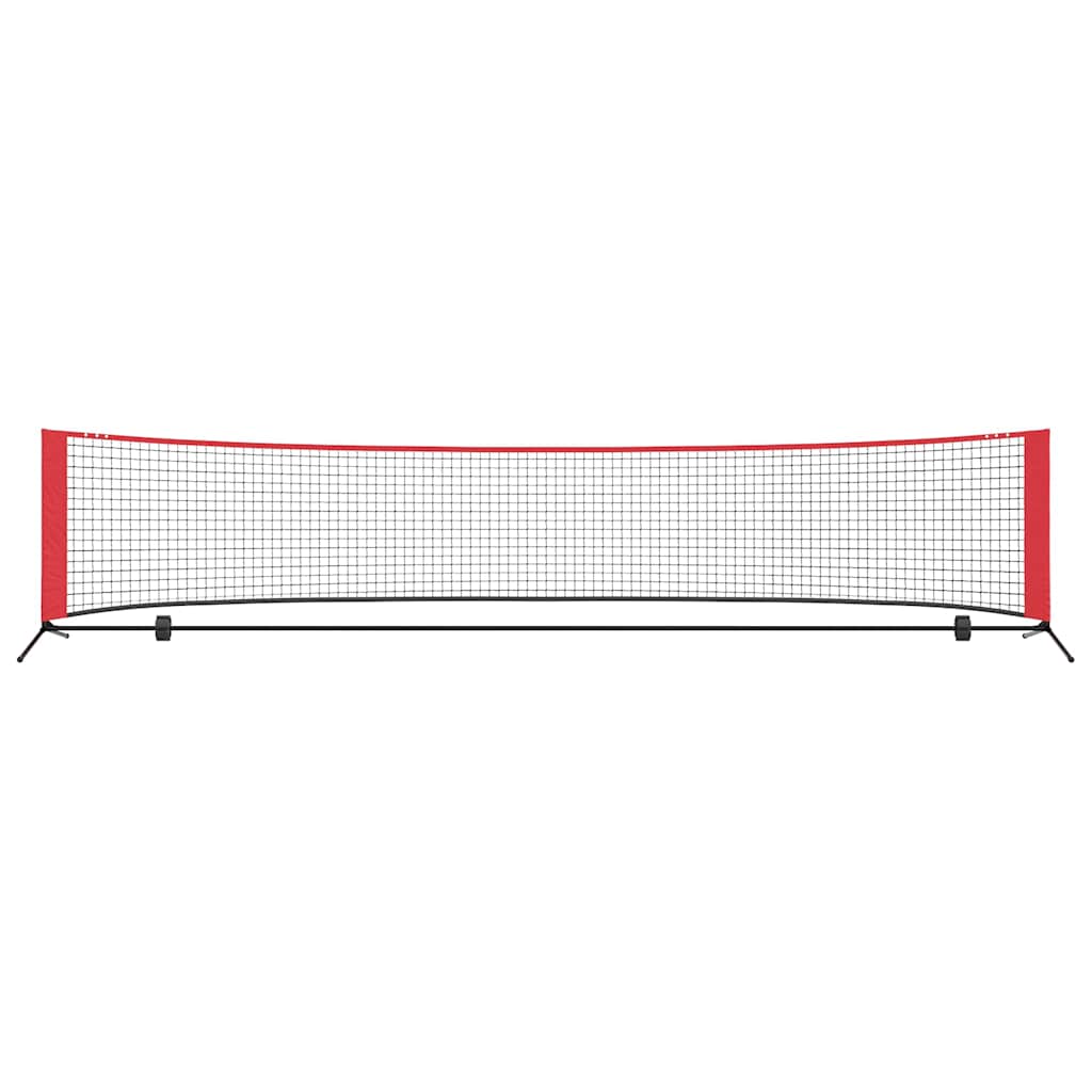 vidaXL Tennis Net Folding Black and Red 396 x 92 x 87 cm Polyester 4