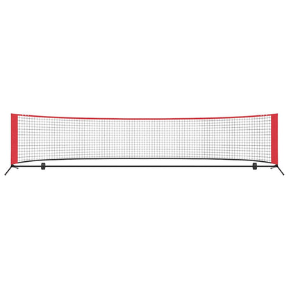 vidaXL Tennis Net Folding Black and Red 396 x 92 x 87 cm Polyester 4