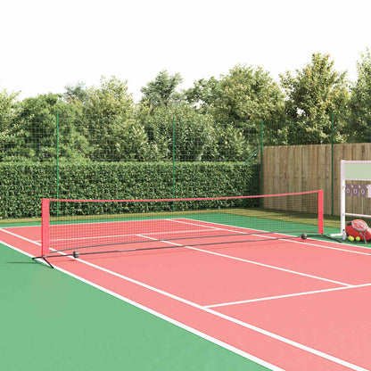 vidaXL Tennis Net Folding Black and Red 494.5 x 90 x 87 cm Polyester 1