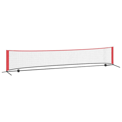 vidaXL Tennis Net Folding Black and Red 494.5 x 90 x 87 cm Polyester 2