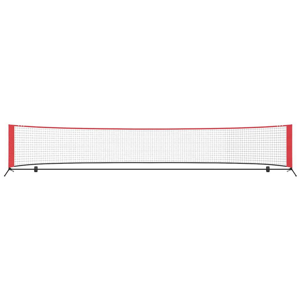 vidaXL Tennis Net Folding Black and Red 494.5 x 90 x 87 cm Polyester 4