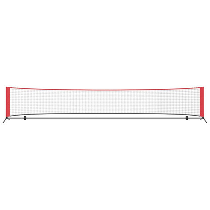 vidaXL Tennis Net Folding Black and Red 494.5 x 90 x 87 cm Polyester 4