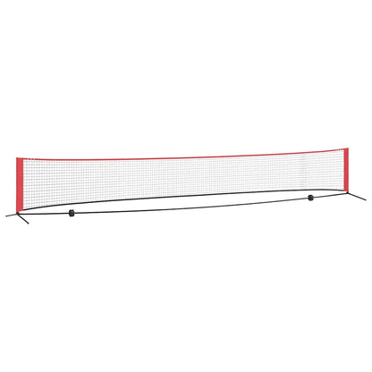 vidaXL Tennis Net Folding Black and Red 595 x 90.5 x 87 cm Polyester 2