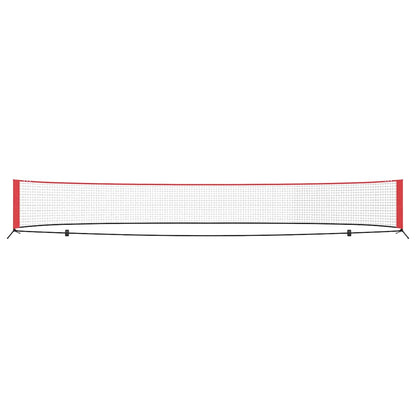 vidaXL Tennis Net Folding Black and Red 595 x 90.5 x 87 cm Polyester 4