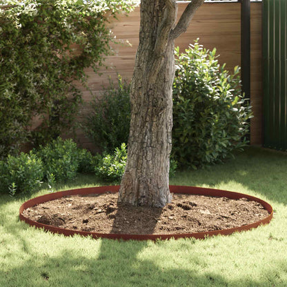 vidaXL Lawn Edging 4 pcs 450 x 10 cm Weathering Steel Rusty 1