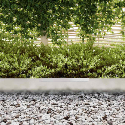 vidaXL Lawn Edging 4 pcs 450 x 15 cm Galvanised Steel Silver 5