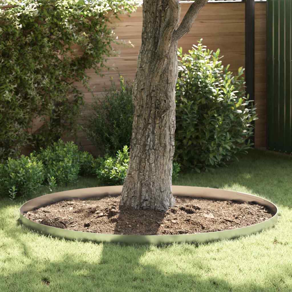 vidaXL Lawn Edging 4 pcs 450 x 15 cm Galvanised Steel Silver 1