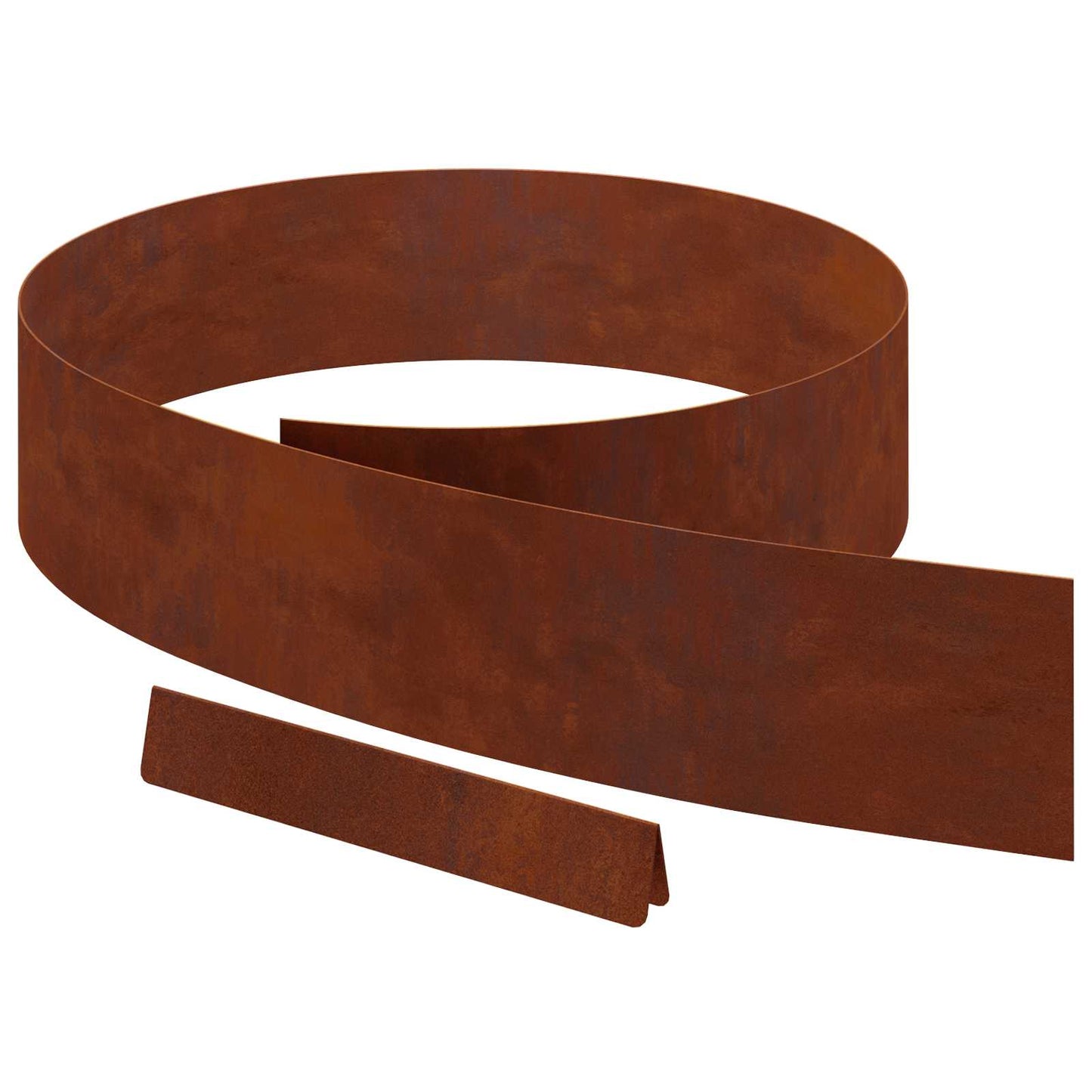 vidaXL Lawn Edging 4 pcs 450 x 15 cm Weathering Steel Rusty 2