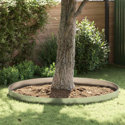 vidaXL Lawn Edging 4 pcs 450 x 20 cm Galvanised Steel Silver 1