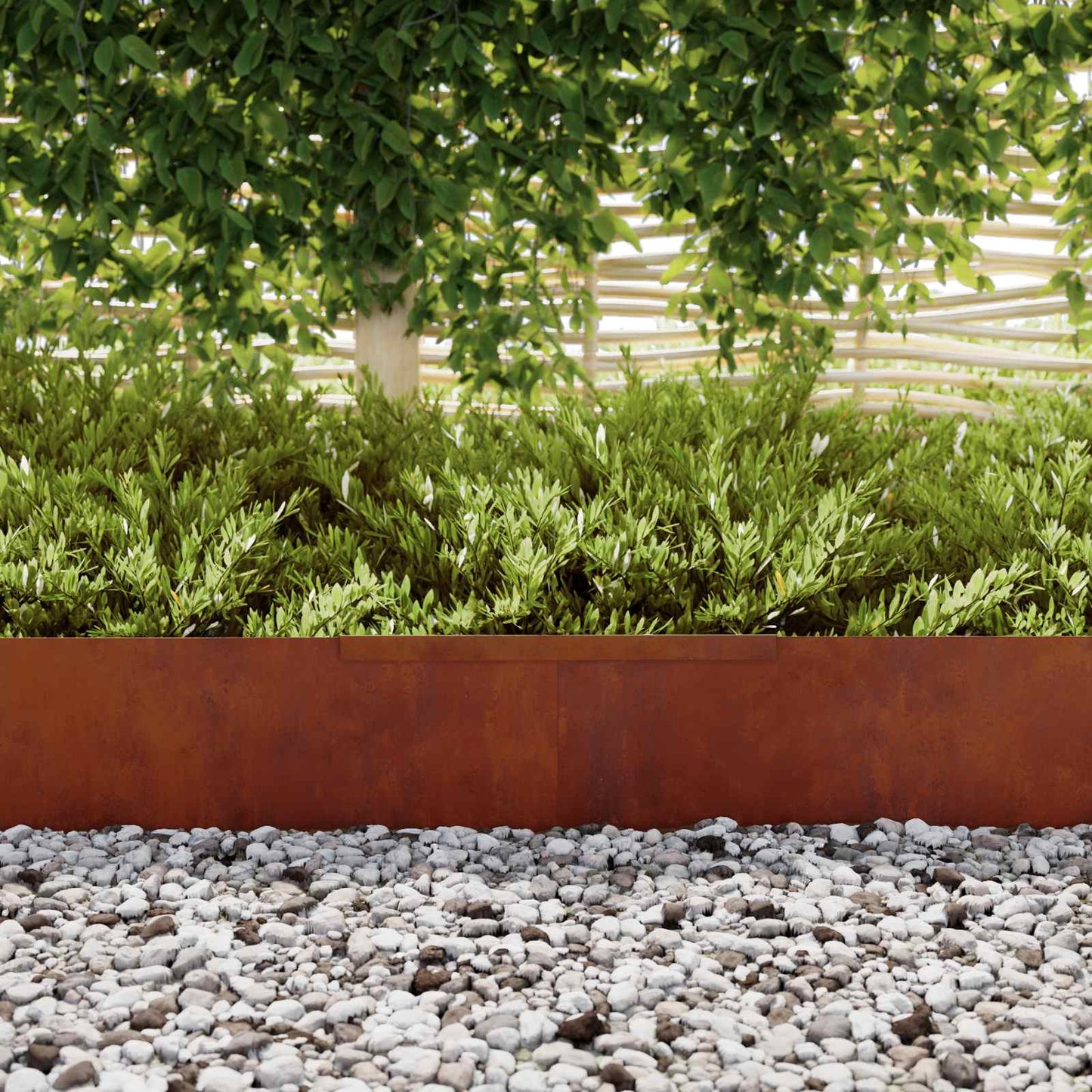 vidaXL Lawn Edging 450 x 25 cm Weathering Steel Rusty 5