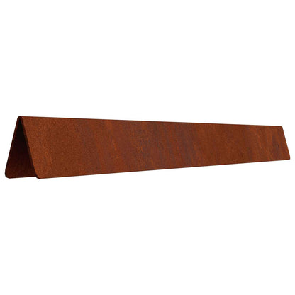 vidaXL Lawn Edging 450 x 25 cm Weathering Steel Rusty 6