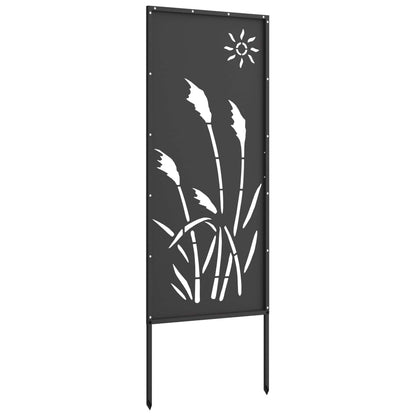 vidaXL Garden Privacy Screen Black 50 x 140 cm Cold-rolled steel 6