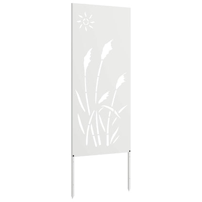 vidaXL Garden Privacy Screen White 50 x 140 cm Cold-rolled steel 5