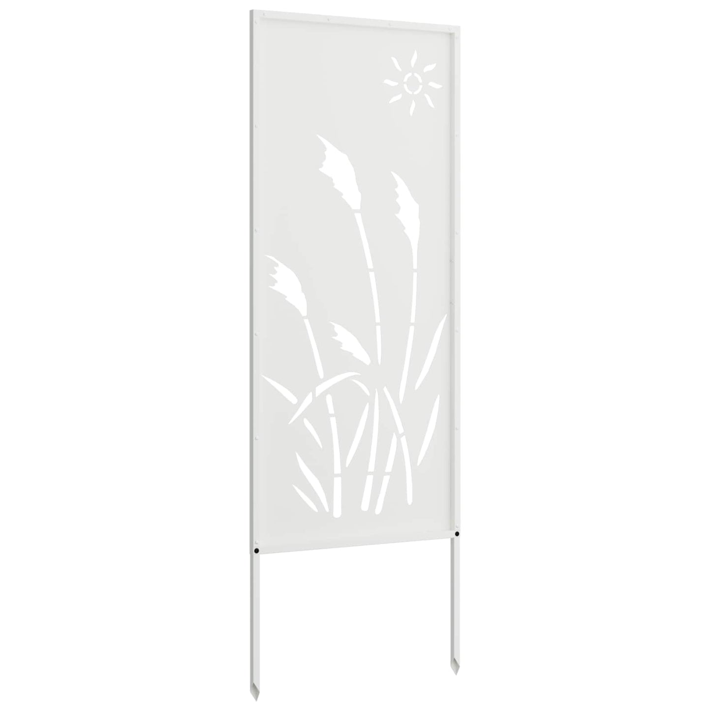 vidaXL Garden Privacy Screen White 50 x 140 cm Cold-rolled steel 6