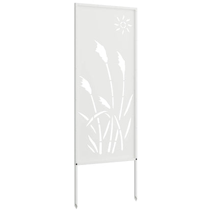 vidaXL Garden Privacy Screen White 50 x 140 cm Cold-rolled steel 6