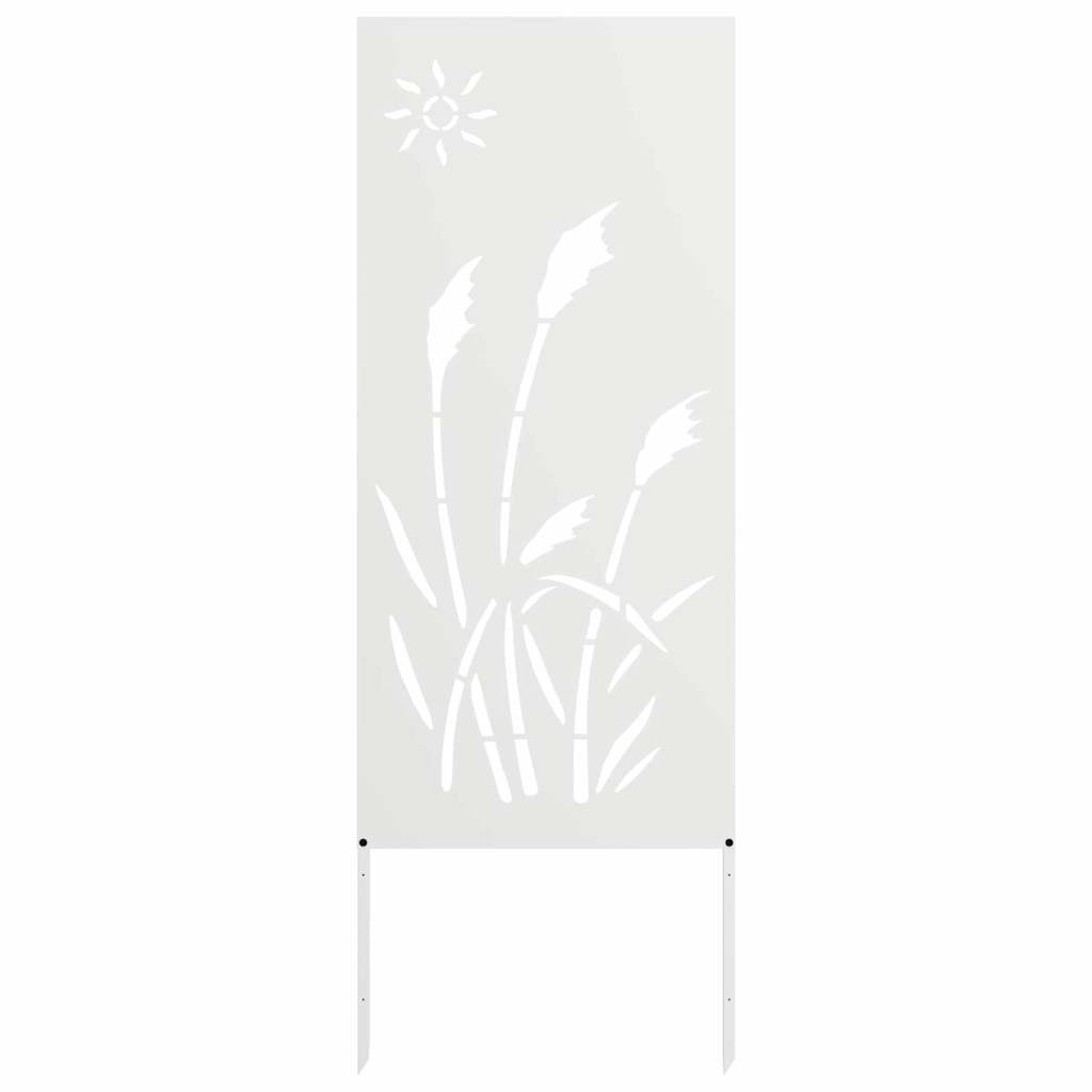 vidaXL Garden Privacy Screen White 50 x 140 cm Cold-rolled steel 4