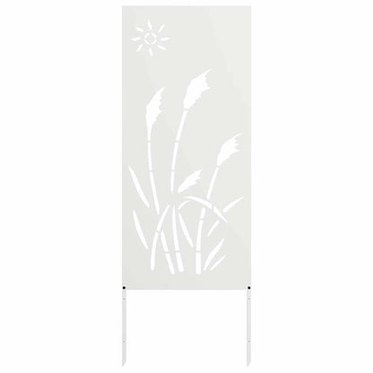 vidaXL Garden Privacy Screen White 50 x 140 cm Cold-rolled steel 4