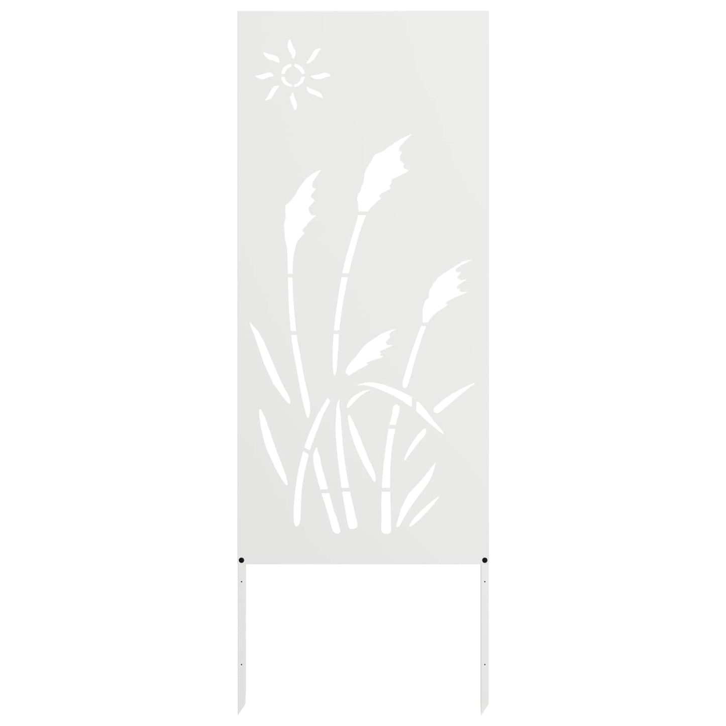 vidaXL Garden Privacy Screen White 50 x 140 cm Cold-rolled steel 2