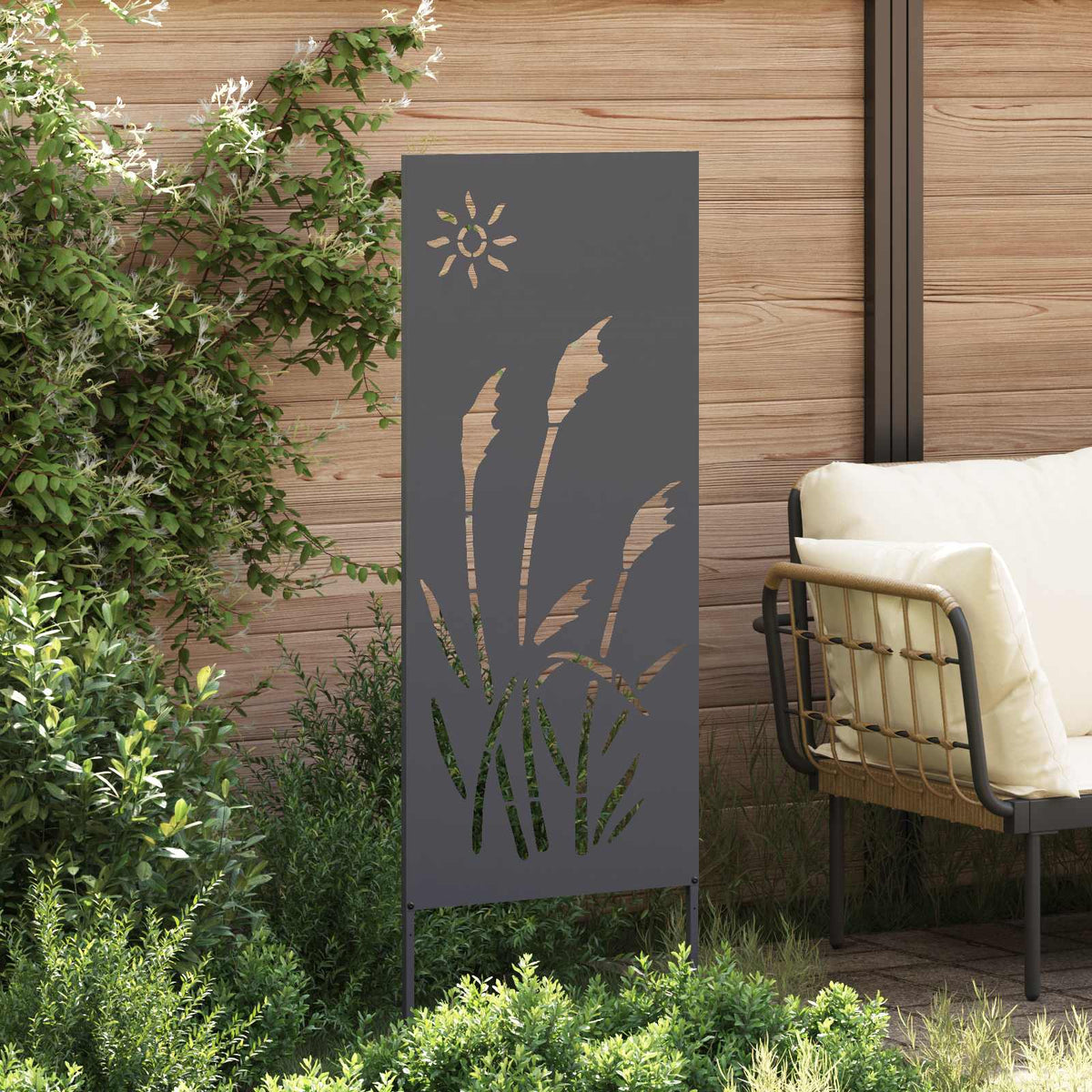 Garden Privacy Screen Anthracite Cold-rolled Steel
