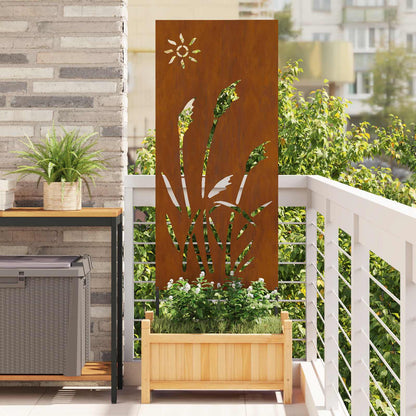 vidaXL Garden Privacy Screen Rusty 50 x 140 cm Weathering Steel 1