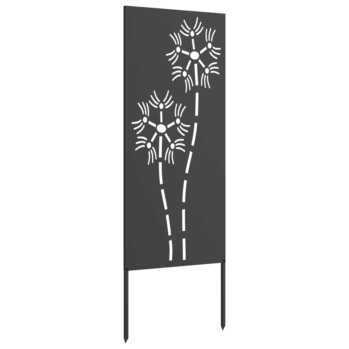 Garden Privacy Screen Black Cold-rolled Steel