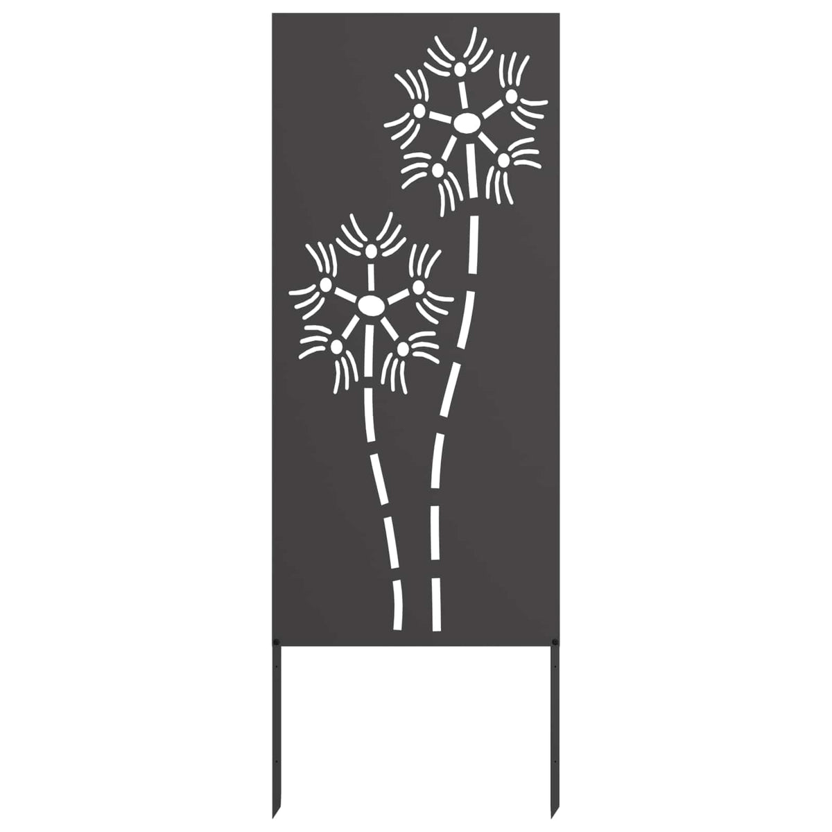 Garden Privacy Screen Black Cold-rolled steel