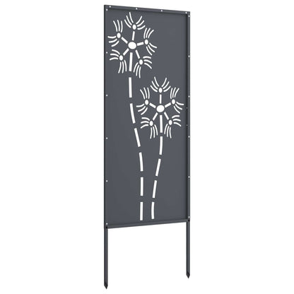 vidaXL Garden Privacy Screen Anthracite 50 x 140 cm Cold-rolled steel 6