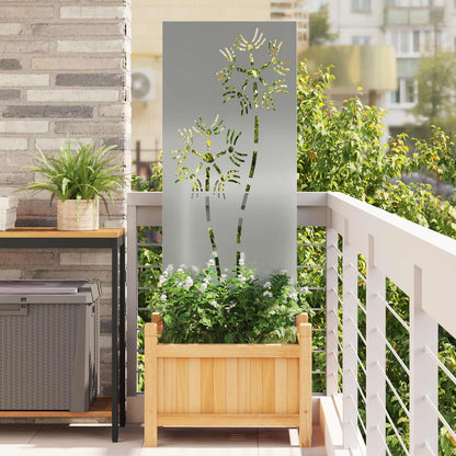 vidaXL Garden Privacy Screen Silver 50 x 140 cm Galvanised steel 1