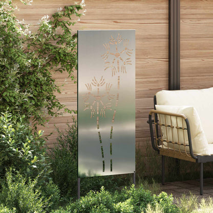 vidaXL Garden Privacy Screen Silver 50 x 140 cm Galvanised steel 3