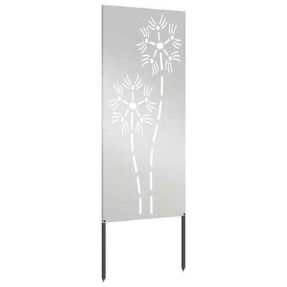 vidaXL Garden Privacy Screen Silver 50 x 140 cm Galvanised steel 5