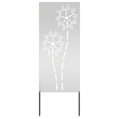 vidaXL Garden Privacy Screen Silver 50 x 140 cm Galvanised steel 4